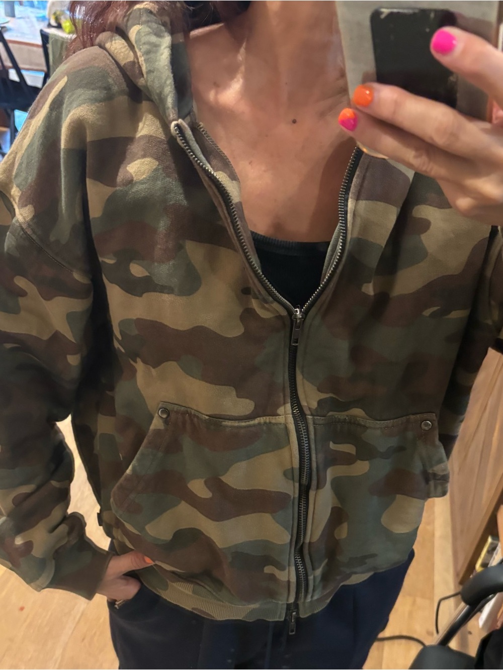 Culture Kings camouflage zip up hoodie